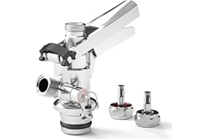 Mefape Keg Coupler, G5/8 U Type Stainless Steel Keg Coupler, Beverage Beer Dispenser for Home Bar Restaurant, with Pressure Relief Valve