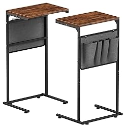 Vantic C Shaped End Table Set of 2, Small Couch