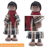 SumDirect Sets of 7 Wooden Family Dolls Toy Playset for Doll House view 2
