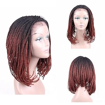 Amazon Com Hair Way Box Braided Wigs Bob Style Lace Front Wig