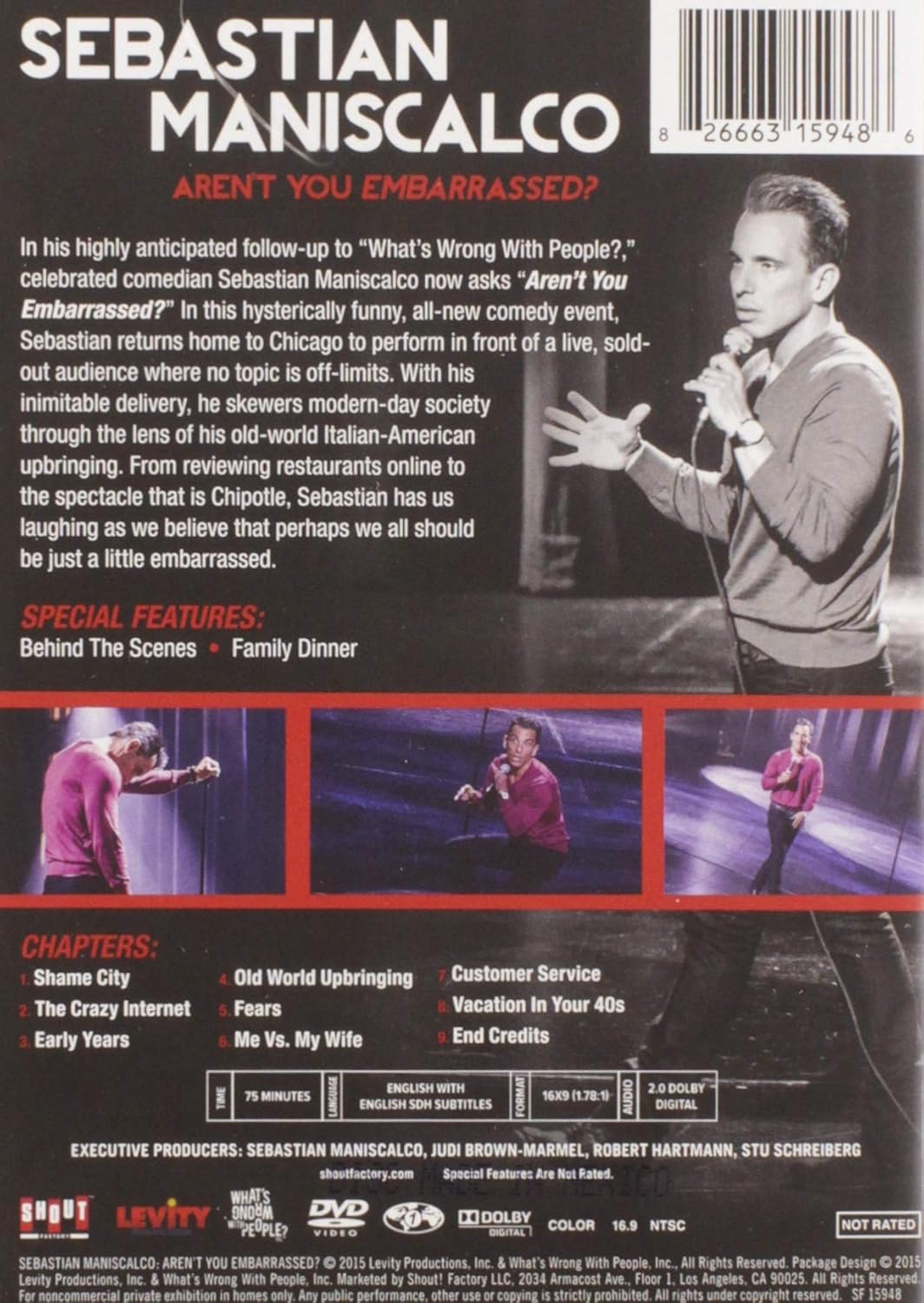 Sebastian Maniscalco Aren T You Embarrassed Amazon Co Uk Dvd Blu Ray