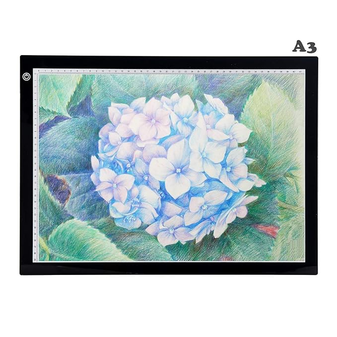 Gemeinsa LED Leuchttisch A3 Leuchtplatte Leuchtkasten dimmbare Leuchtrahmen Einstellbare Helligkeit LED Drawing Light Box Boa