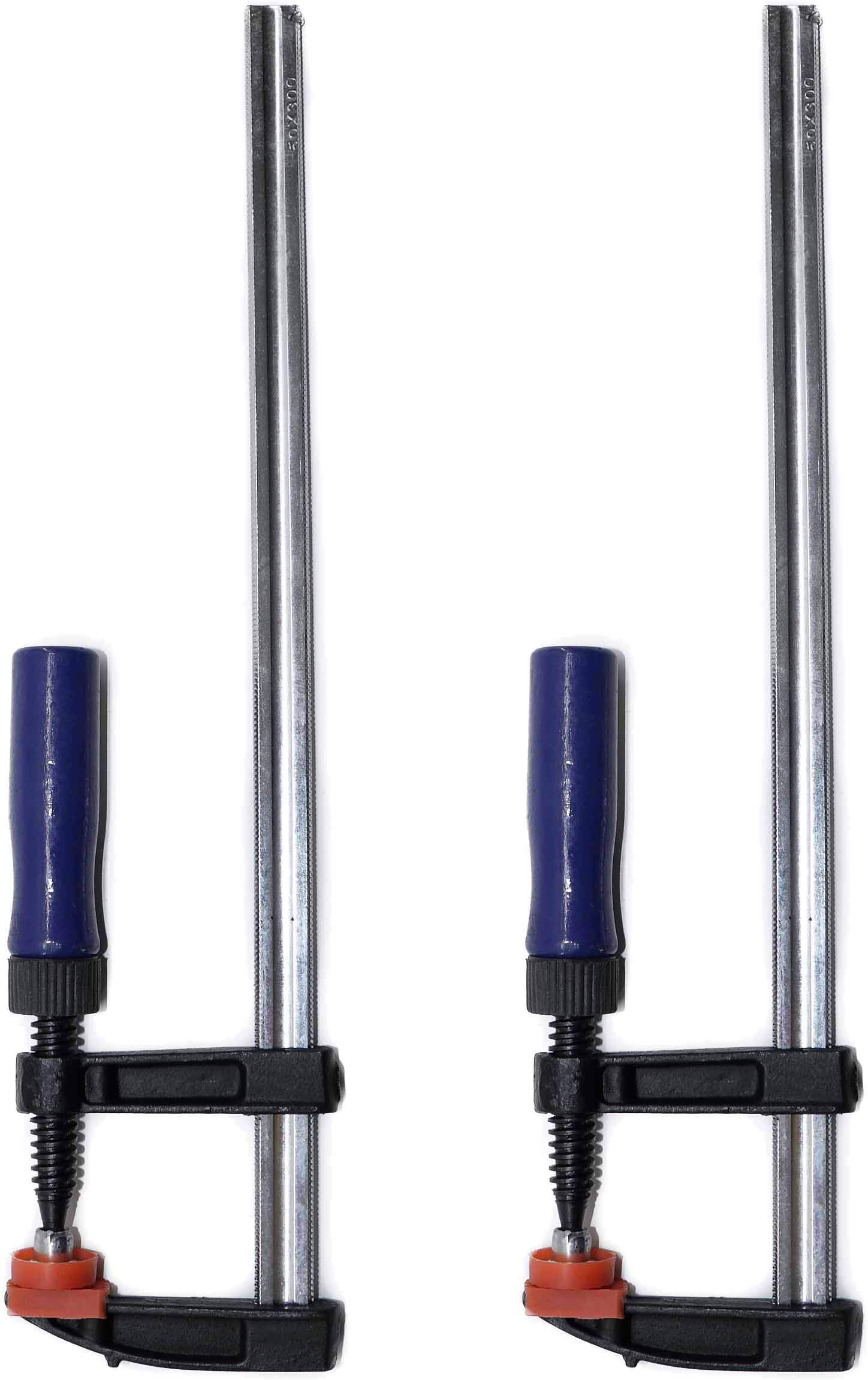 RMB® Set of 2 metal screw clamps with wooden handle 50 x 300