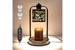 FullyCare Candle Warmer Lamp Electric with Timer: Wax Melts for Warmer Yankee Candles Large - Dimmable Candle Warmer for Birthday Christmas Gift Bedroom Home Decor