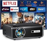 VOPLLS Smart Projector 4K Support Auto Focus WiFi 6 1080P 600ANSI 50% Zoom view 1