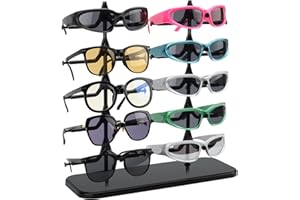 DesignSter Sunglasses Display-Eyeglasses Stand Rack, Sunglasses Organizer Stand, Sunglasses Storage (Black)