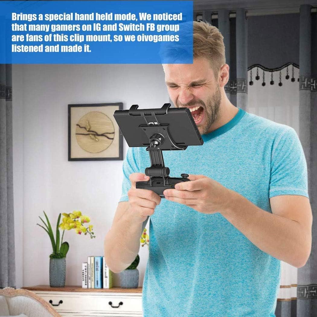OIVO Switch Pro Controller Clip Mount for Nintendo Switch/Switch Lite, Adjustable Clip Clamp Holder Mount for Nintendo Switch Pro Controller: Electronics