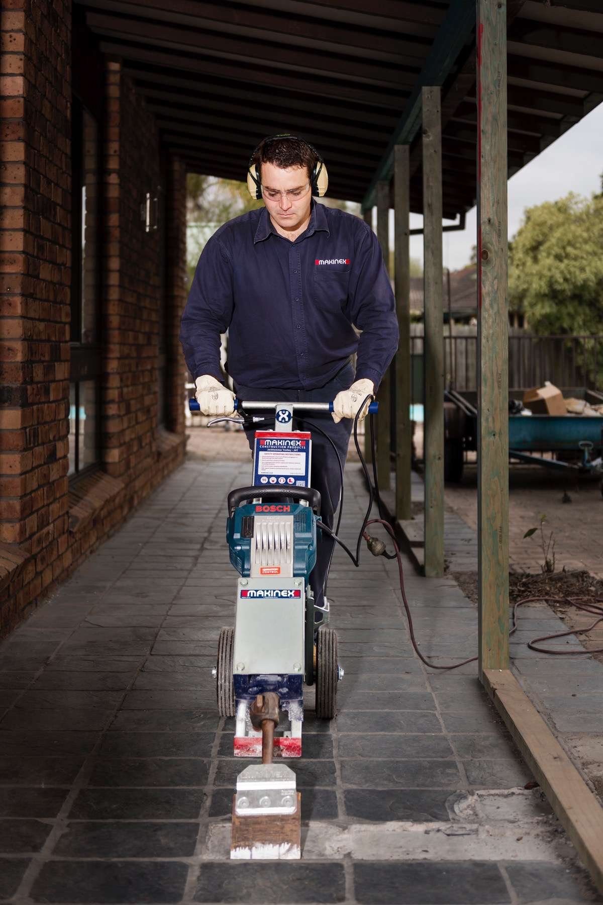 Makinex JHTU Complete Universal Jackhammer Trolley, Zinc Coated Frame