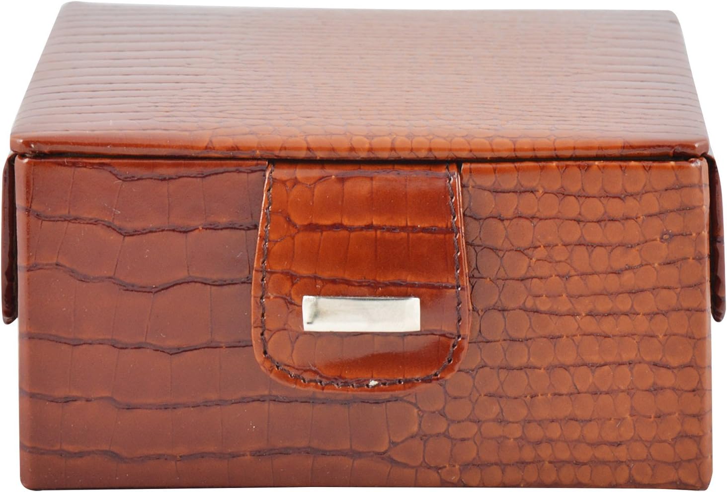 Bulaky Leather Jewellery box (with one Zipper) for Precious & Imitation Jewelery storage, Multipurpose Double Layer Jewellery Box for Ear rings, Necklaces, Bracelets, and Bangles