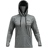 Fishing Shirts for Men,UPF50 Hooded Long Sleeve with Gaiter, Sun Protection Dry Fit Apparel, Face Mask, Fishing Clothes