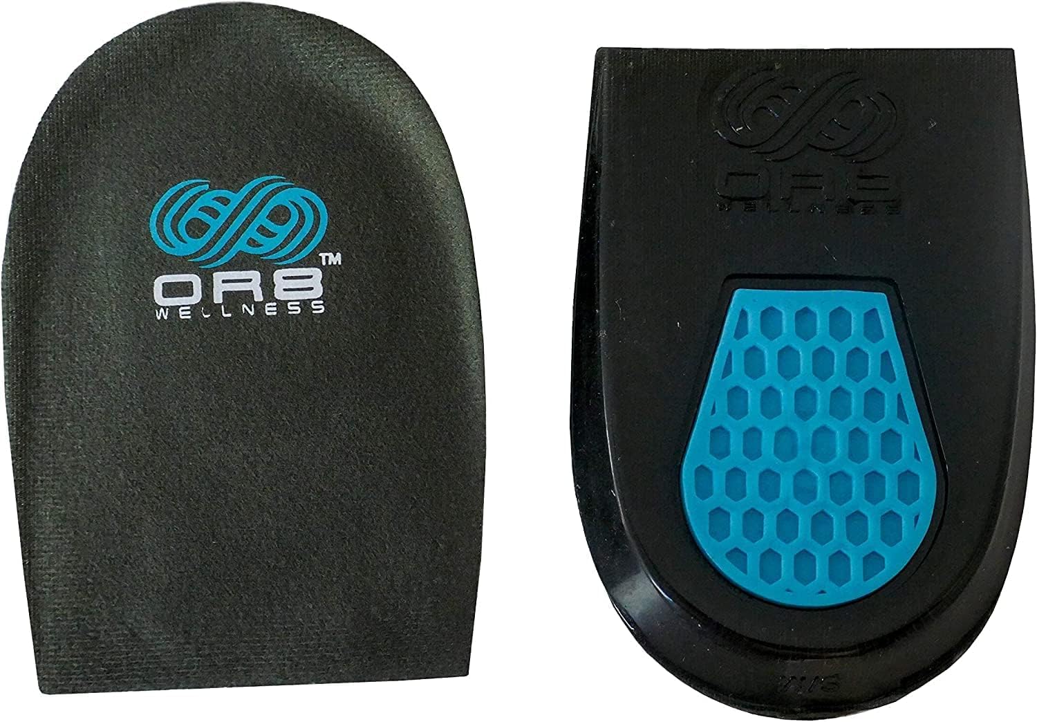 OR8 Wellness Plantar Fasciitis Achilles Tendonitis Gel Heel Shock Pad Insert. Supports Heel. Shock Absorbing Insole Comfort Cushion. (Large 7-11)