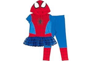 Marvel Avengers Spider-Man Spider-Gwen Captain America Girls Cosplay T-Shirt and Leggings Toddler to Little Kid