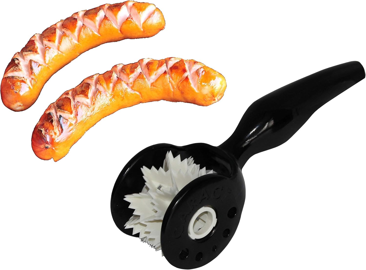 rukauf Caract Original Grill Accessory for Cutting in Grill and Sausages Black and White
