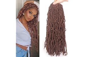 Xtrend 24 Inch 7 Packs New Soft Locs Crochet Hair Dark Brown Natural Goddess Distressed Faux Locs Soft Locs Wavy Dreadlock Cr