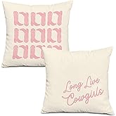okaxscm Long Live Cowgirls Western Pillow Covers 18x18 Set of 2, Coastal Cowgirl Room Decor, Cowgirl Bedroom Decor, Western Room Decor for Teen Girls, Cowgirl Stuff, Western Gifts for Women(Pink)