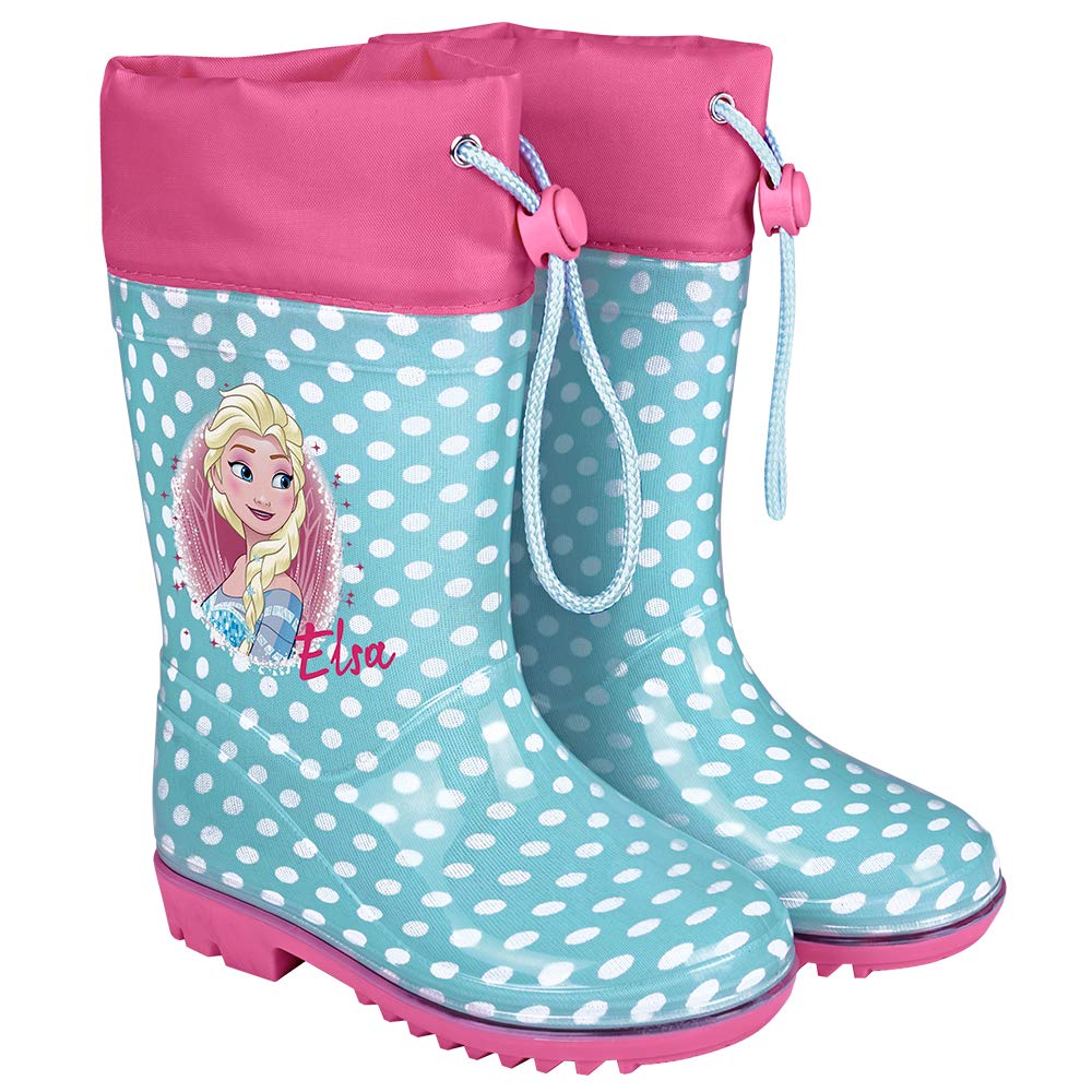 Stivali Stivali Impermeabili Bimba in PVC con Suola Antiscivolo e Chiusura  a Coulisse PERLETTI Stivaletti Pioggia Disney Frozen Verde Acqua con  Dettagli Fucsia e Pois Bianchi Elsa urban-earth.co.uk