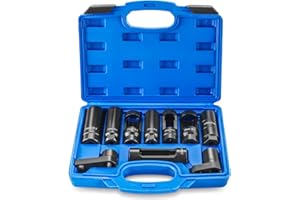 NYXOVA 10Pcs Oxygen Sensor Socket Set Sensor Oil Pressure Sending Unit Removal Kit