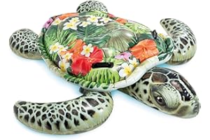 Intex 57555EP Realistic Sea Turtle Inflatable Ride-On Pool Float with Handles