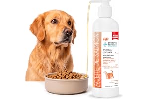 Fancy Pets MS Aceite de Salmon para Perros y Gatos 250ml - Omega 3 con DHA y EPA - Piel Sana, Pelaje Brillante y Sistema Inmune Fuerte