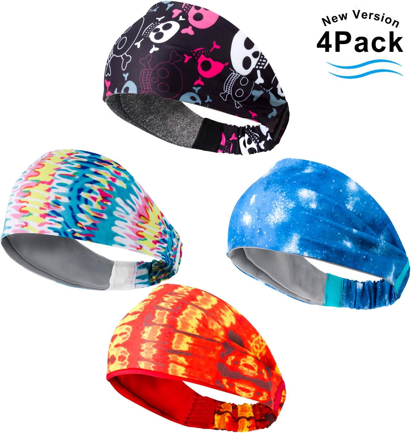 Sports Headbands Moisture Wicking Headwear Sweatband Yoga Band Perfect For Cycling Running Yoga Fitness Exercise For Men And Women(4 color 5)