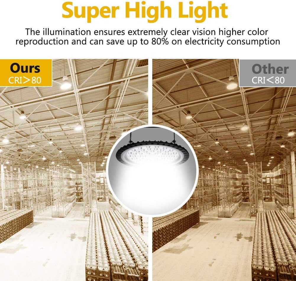 300W LED UFO Industrielampe, WZTO 30000LM LED Hallenstrahler, SMD 2835