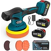 SundpeyPRO Cordless Car Buffer Polisher - 21V 6 Inch Orbital Polishing Machine with 2 x 4.0Ah Batteries - 8 Variable Speeds 6
