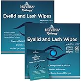 NOVEHA 120Pcs Allergy Relief Eyelid Wipes | Pre-moistened Hypoallergenic Eye Cleansing Pads, Reduce Itchiness, Redness & Discomfort Caused By Allergy, Clean, Soothe & Remove Debris (2 Pack)