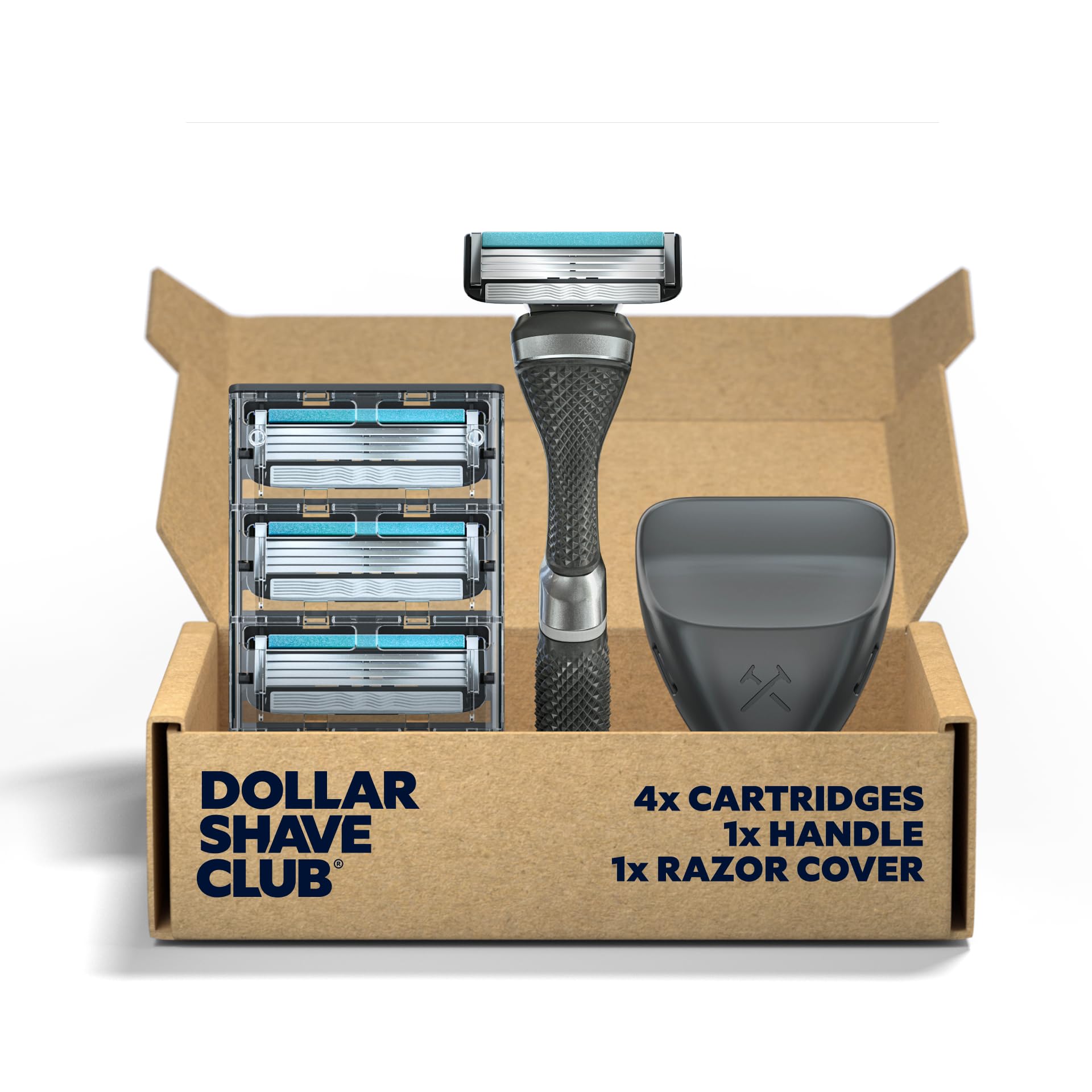 Photo 1 of Dollar Shave Club | Travel Shave Set | 4 Swift Rinse Refill Cartridges, 1 Handle, 1 Razor Cover