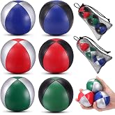 Teyva 6 Pack Juggling Balls for Beginners, Soft Easy Grip, Bold, PU | Durable Juggling Bean Bags with Mesh Storage Bag, Ideal for Professionals, Excellent Gift for Training Sessions Outdoors