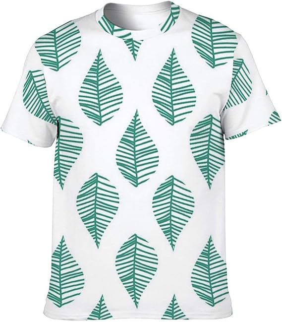 Amazon Co Jp Tシャツ 半袖 夏用 花柄 抽象的な葉 おしゃれ ティーシャツ カジュアル トップス クルーネック 大人用 メンズ T Shirt 薄め 学生用 レデース インナーシャツ 高校生 ゆったり カットソー 柔らかい 丸襟 カップル服 服 ファッション小物