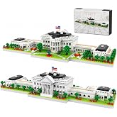 LQPFBSM White House Micro Mini Building Block Set 3000 Pcs | Washington DC Architecture Model Kit for Adults US Historic Landmark Home Office Desk Decor Display Souvenir Gift