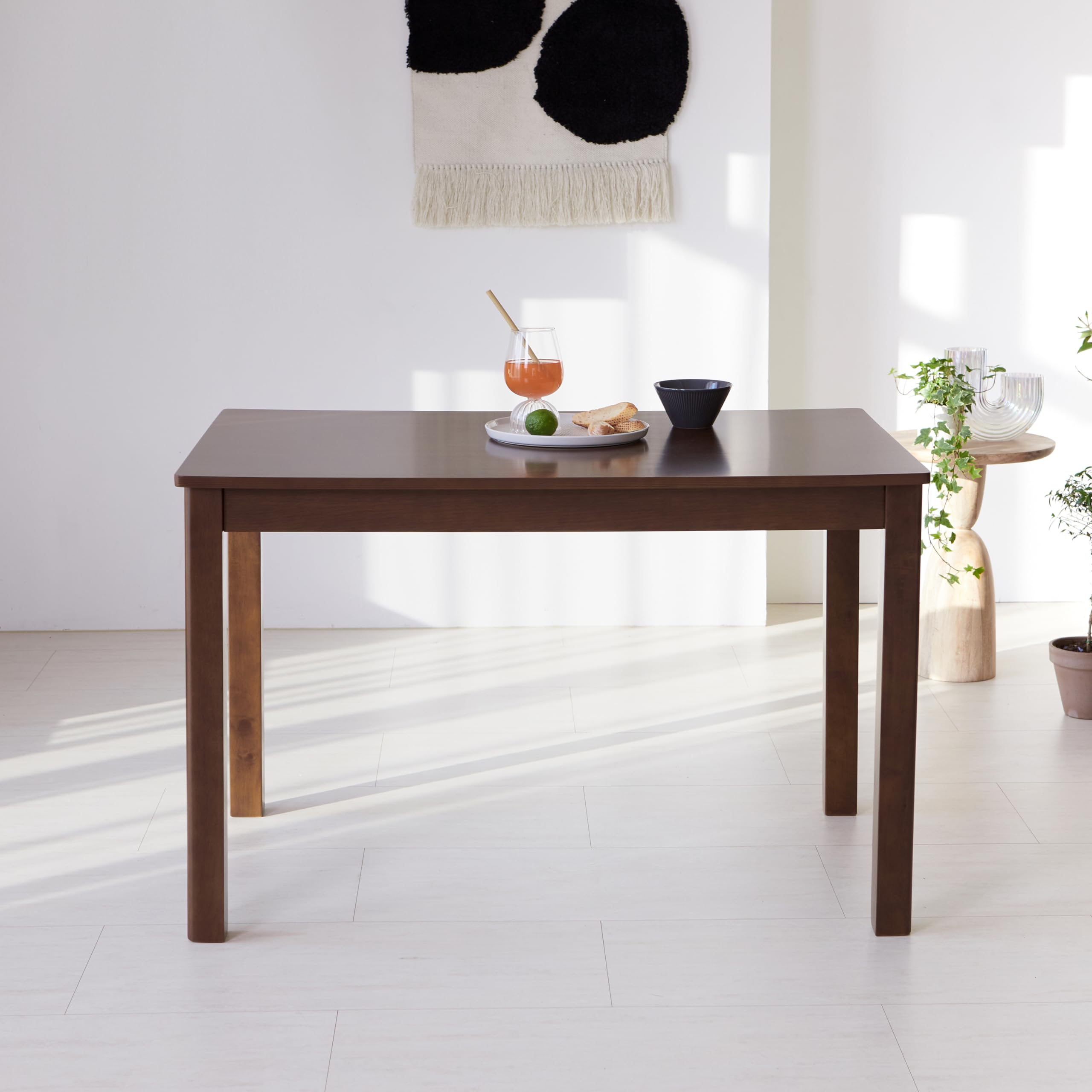 Photo 1 of ***PARTS ONLY *******Livinia Cabin 45.3" Wooden Dining Table/Small Rectangular Modern Farmhouse Solid Wood Kitchen Table Desk (Walnut)