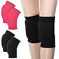Zomiboo 4 Pieces Kids Knee Pad Dance Volleyball Knee Pads Anti Slip Sponge Kneepads Brace Soft Breathable Elastic Knee Protector for Dancers Youth Girls Boys Sports Dance Skating Cycling Running