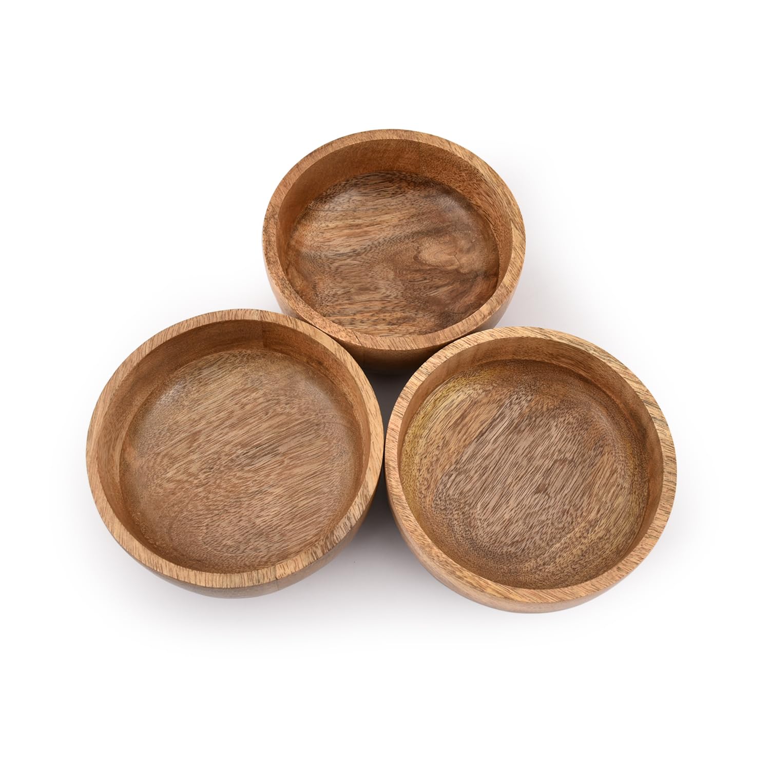 Samhita Mango Wood Round bowl Perfect for Nuts, Candy, Appetizer, Snacks, Olive and Salsa. Looks Absolutely Beautiful With Your Kitchen Setting. (5" x 5" x 2") - Image 4