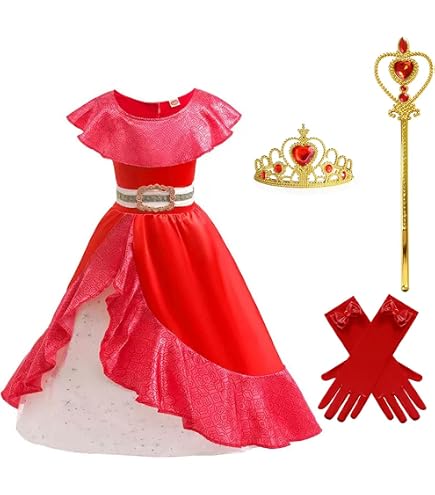 red and gold disney princess dress Elena of Avalor Prestige Ball Gown Girls' Costume : Clothing, Shoes & Jewelry Trend Sexy Boho Wedding decorated with gold lace Ygroup_KA6BB5L4 Farbic order - Choose size:1 yard / 0.9 meter