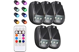 Solar Car Roof RGB Strobe Light with Remote Control, 2025 Upgrade Solar Cab Lights for Trucks, 8 Colors Smart Sensing Marker 