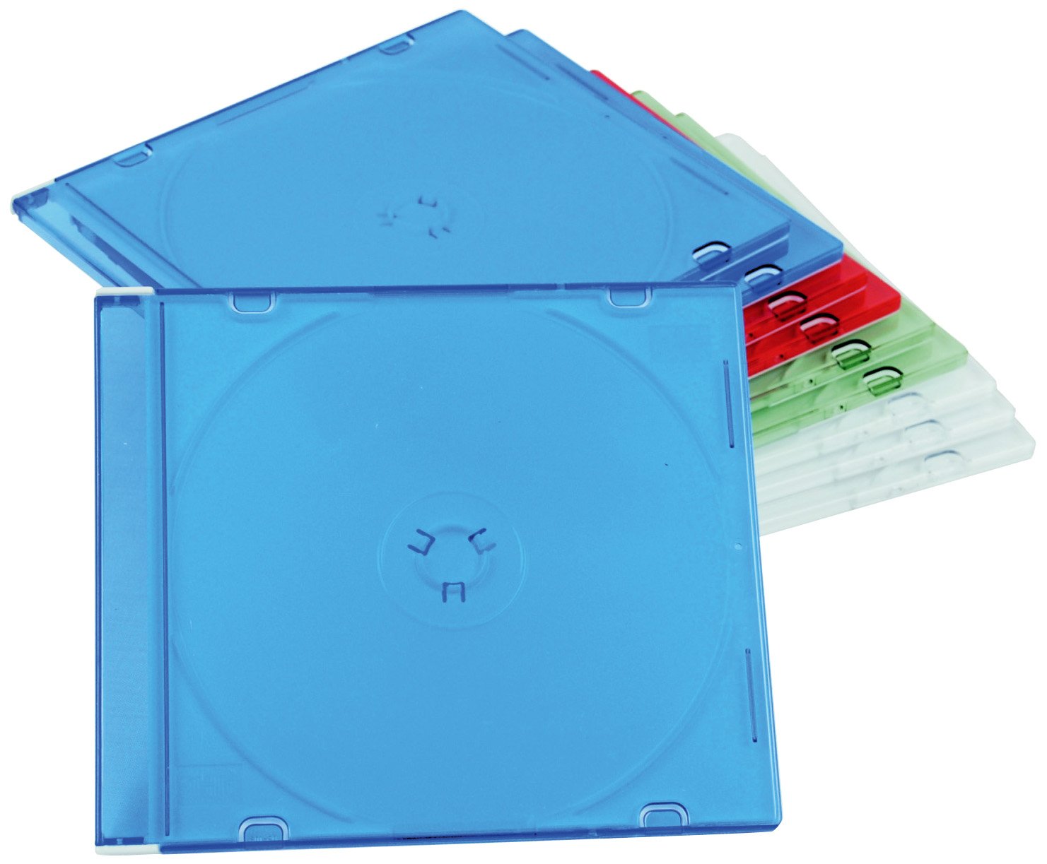 Fellowes Slimline Empty Case for 1 CD Pack of 10 Assorted Colours