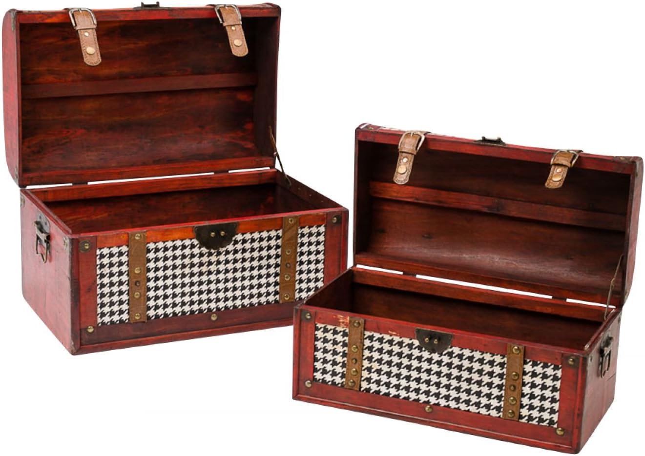 aubaho Beautiful set of 2 chests - vintage design - wood