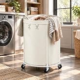 Nyamofly 150L Large Capacity Rolling Laundry Basket Hamper with Wheels, Clothes hamper and Removable Bag for Home, Laundry Room, Bedroom, Bathroom, Apartment, Dorm