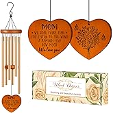 Gifts for Mom, Mom Birthday Gifts Wind Chimes 25.6", Garden Hanging Decor Gift Suitable for Moms from Daughter Son, Unique Mother Gift for Christmas, Valentines Day, Mothers Day, Patio Decoration