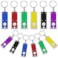 Mudder 12 Pcs Mini LED Keychains Light Torch Flashlight Key Ring Portable Key Chain Flash Light for Camping Outdoor Gift(Bright)