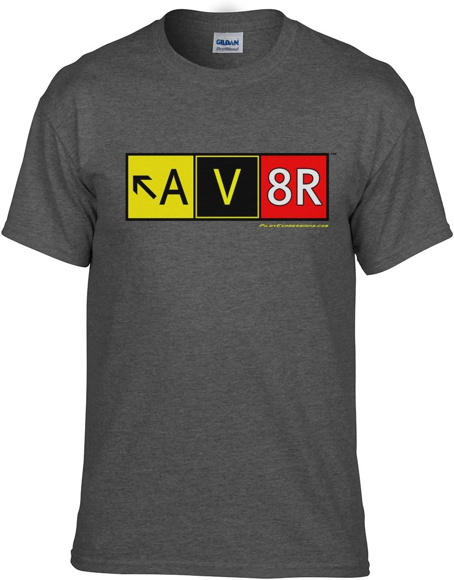 Pilot Expressions Men's AV8R Taxiway Sign T-Shirt
