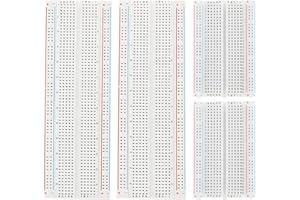 GNIMUP 4-Pack Solderless Breadboard Kit – Includes 2 x 830-Point & 2 x 400-Point Breadboards for Arduino and Breadboards Electronics Projects – Ideal for Proto Shields & Connecting Blocks