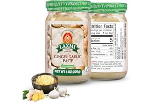 LAXMI BRAND Laxmi Ginger Garlic Paste, 8 oz | Ginger and Garlic Paste in a Jar | Garlic and Ginger Paste for Cooking | A pure fresh staple