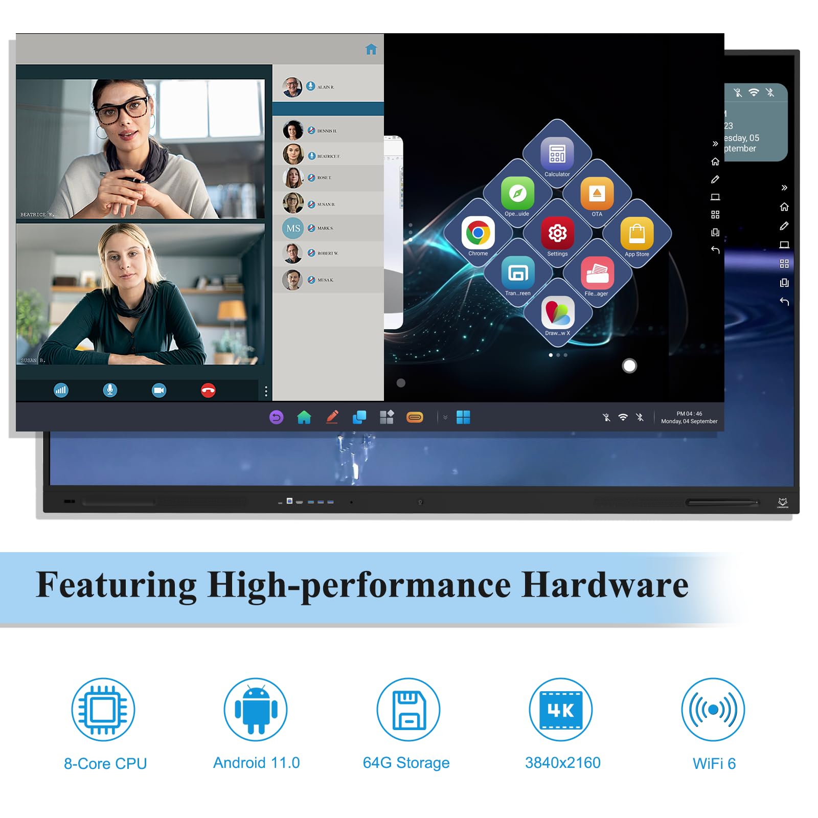 Mua LINGHUFOX 75 Inch Smart Board, 4K UHD Touch Screen Digital ...
