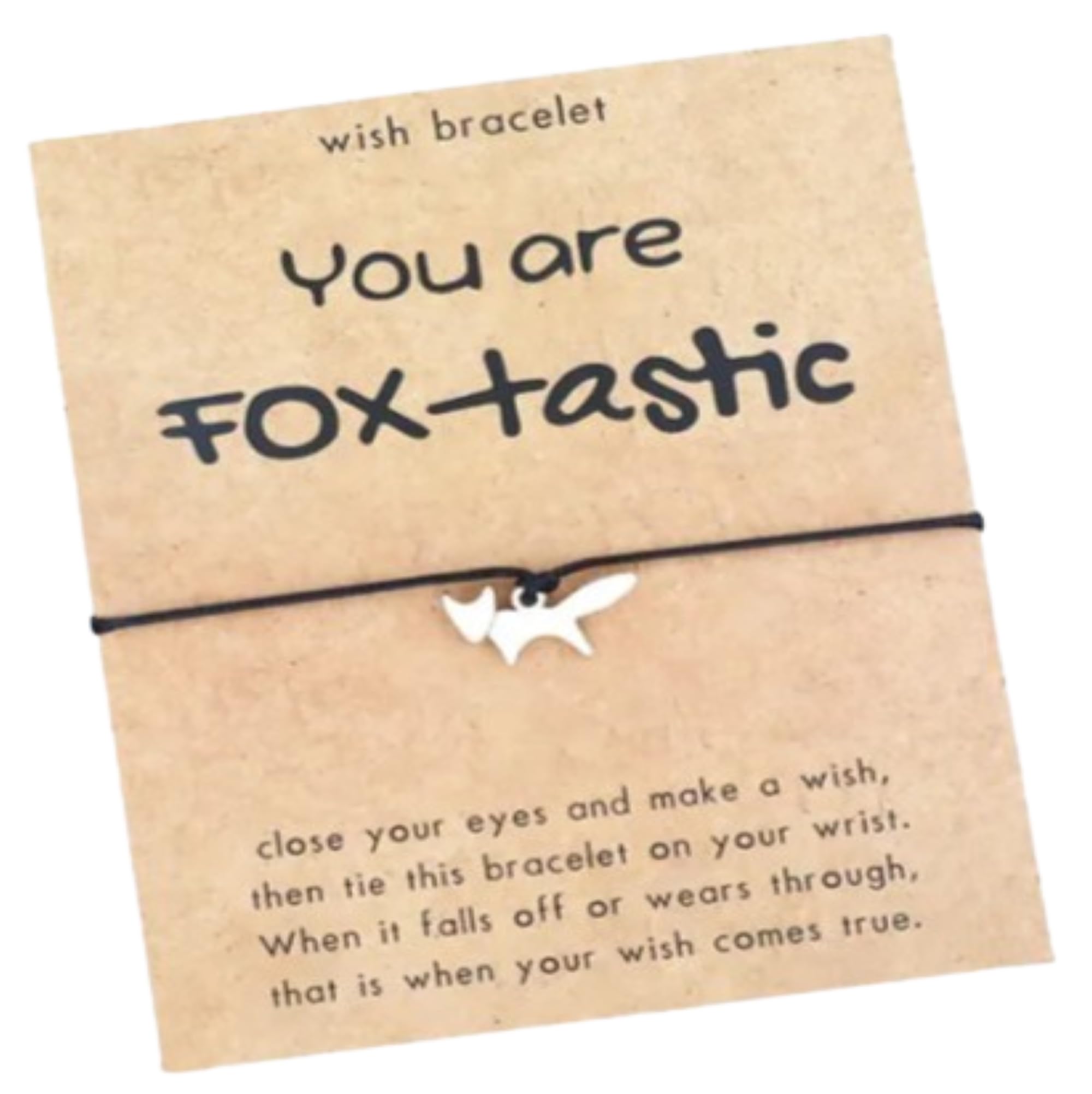 CrownOfRibbons Silver Fox Gift for Her, Adjustable Jewellery Bracelet for Women and Girls