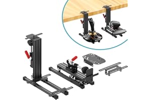 wuutyty 2-Pack Flight Simulator Desk Mount, Adjustable Stand for HOTAS Joystick and Throttle, Compatible with Logitech X52/X56, Thrustmaster T.16000M/T.Flight, WINWING ORION