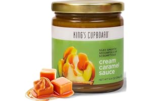 King's Cupboard Cream Caramel Sauce - The Perfect Sauce for Ice Cream, Fruit Dip, Topping Desserts, Caramel Drizzle for Coffee - Gluten-Free, Kosher, All Natural Ingredients, 10.4 oz