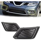 GearUp 1 Pair Front Driving Fog Light Bezel Cover for Nissan Rogue 2014-2016 Replaces 622564BA0A, 622574BA0A