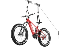 Housolution Bike Hoist, [1 Pack]Hoist Pulley System with 88Lbs, Fit 10-16Feet High Ceilings, Heavy-Duty Overhead Ceiling Stor